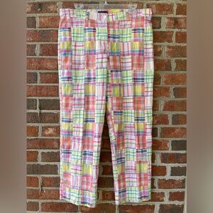 ☀️ Brooks Brothers 346 Patchwork Pants Women’s 10 Indian Madras Cotton Colorful